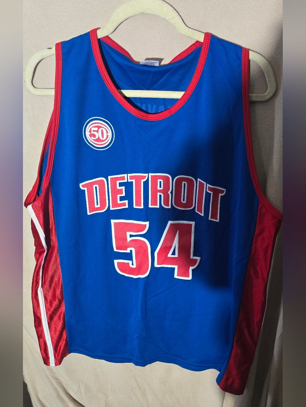 Detroit Pistons #54 Maxieĺl Blue & Red Basketball Jersey